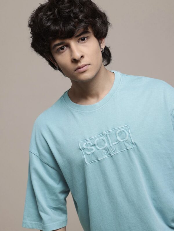 Roadster Printed Men Round Neck Blue T- Shirt